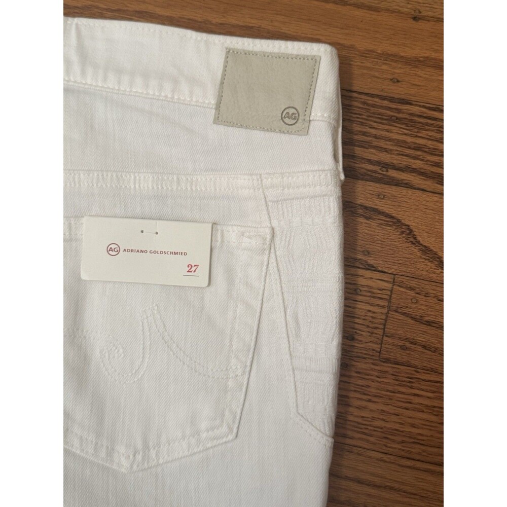 AG Adriano Goldschmied The Beau Slouchy Skinny Jeans 27 Optic White Ankle Sample - Picture 7 of 7